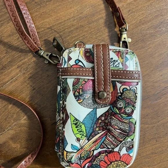 Beautiful Sak roots owl pattern wallet/Crossbody - Picture 1 of 7